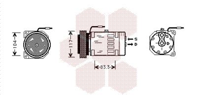 VAN WEZEL Компрессор, кондиционер 4300K403